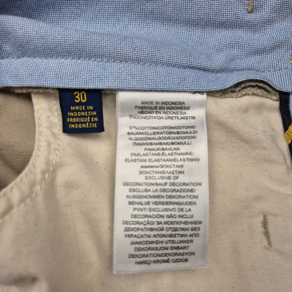 Polo Ralph Lauren Men's Stretch Classic Fit 9" Shorts Size 30 Beige Cotton-Blend - Picture 3 of 12